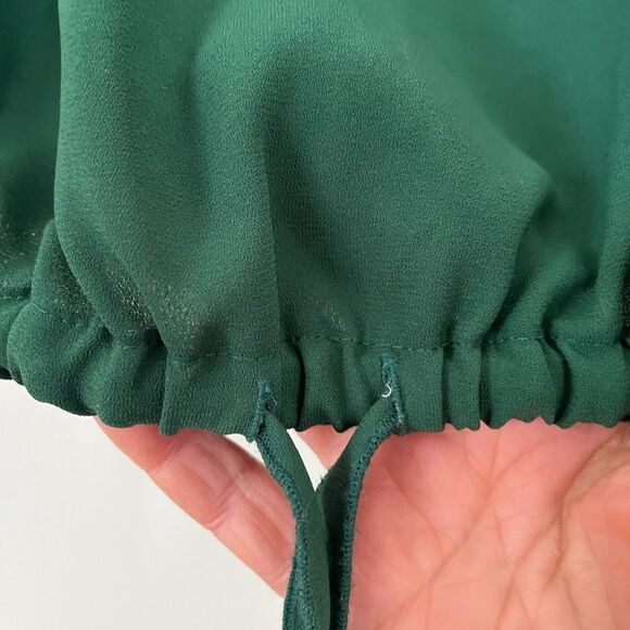 Aritzia, Wilfred bottle green, off shoulder, long sleeve blouse, elastic lines,S - Picture 5 of 7